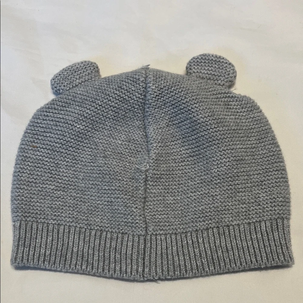 “Bundle 10/$13” carters 12m Gray Knitted baby boy girl hat Beanie with Ears - Picture 3 of 3